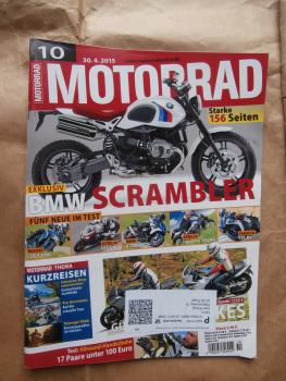 Motorrad 10/2015 BMW Scrambler,Suzuki GSX-S 1000,Aprilia RSV 4 RF,BMW R 1200RS,Aprilia Tuono V4 1100R,Yamaha YZF-R3,