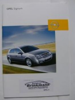 Opel Signum Prospekt April 2003 +Preisliste NEU