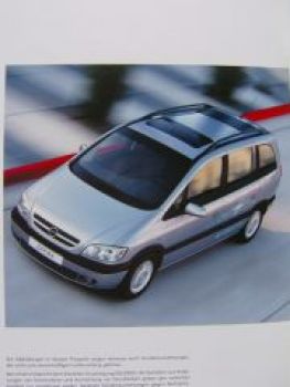 Opel Zafira 1.6 CNG mit Erdgasantrieb Prospekt Mai 2003 NEU