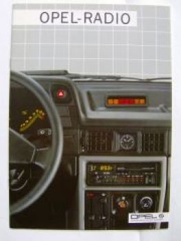 Opel Radio Prospekt September 1985 alle Modelle