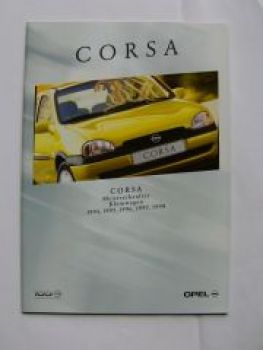 Opel Corsa B Prospekt +Edition 100 Viva City Special Juni 1999 N