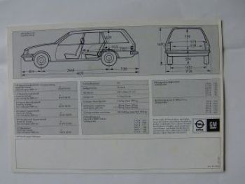 Opel Rekord E CaraAVan Prospekt August 1977