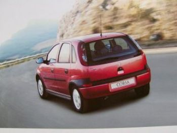 Opel Corsa C Prospekt September 2000 Schweiz