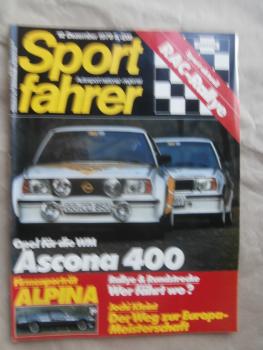 Sportfahrer 12/1979 Opel Ascona 400 Gruppe 2, Alpina B7 E24, E12,E21,E9,Mazda 626 Coupé,