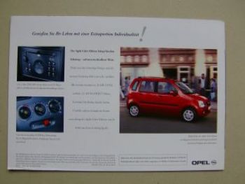 Opel Agila Color Edition Prospekt Mai 2001