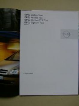 Opel Taxi Programm Prospekt März 2003 +Preisliste