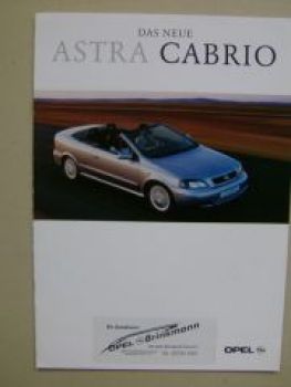 Opel Astra Cabrio Prospekt Januar 2001 NEU