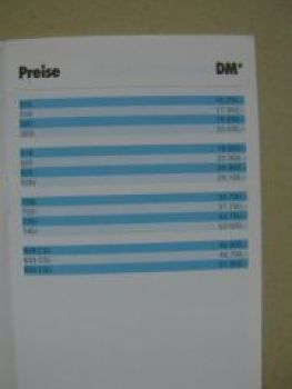 BMW Preisliste PKW Program 29.8.1979 E12 E21 E23 E24