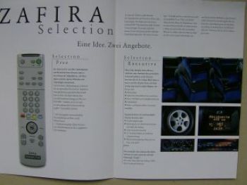 Opel Zafira A Selection Prospekt Dezember 2000 NEU