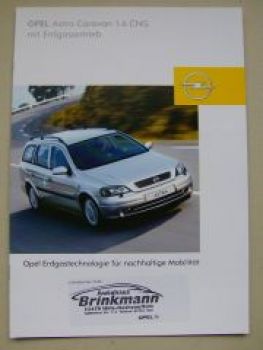 Opel Astra Caravan 1.6 CNG mit Erdgasantrieb Mai 2003 NEU