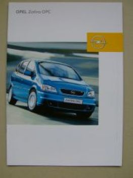 Opel Zafira OPC Prospekt Dezember 2003  +Preisliste