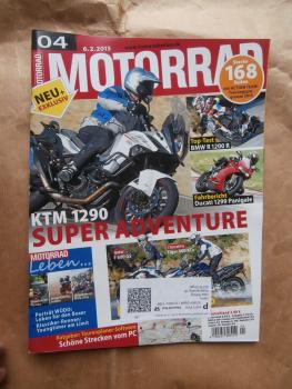 Motorrad 4/2015 Ducati 1299 Panigale, BMW R 1200R,BMW F800GS vs. Triumph Tiger 800 XCx,Yamaha MT-125 ABS,