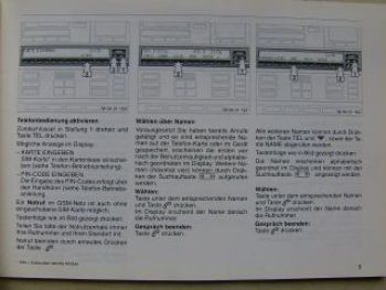 BMW Telefon (GSM) MID MFL Zusatzanleitung September 1994