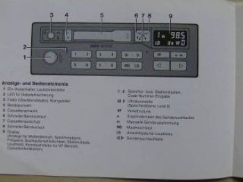 BMW Reverse Anleitung Juli 1993 Autoradio