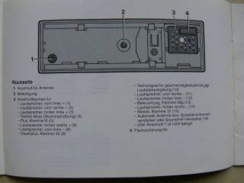 BMW Reverse Anleitung Juli 1993 Autoradio