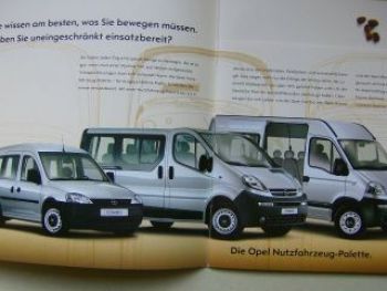 Opel Combo Vivaro Movano +Nescafe Proben Prospekt 8/2004