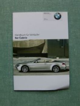 BMW Handbuch für Verkäufer 6er Cabrio E64 630i 650i 2005