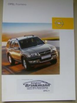 Opel Frontera Prospekt Juli 2003  +Preisliste