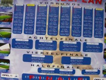 Opel Corsa B World Cup Sport Poster 1998 NEU
