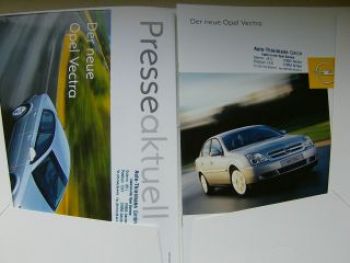 Opel Vectra Vorstellungsmappe +Preisliste +Presse Januar 2002