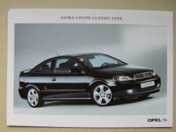 Opel Astra Coupé Classic Line Prospekt Dezember 2000