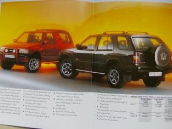 Opel Frontera Sahara & Shadow Prospekt Januar 1996 NEU