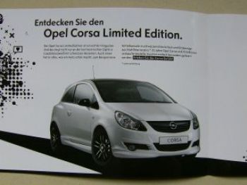 Opel Corsa D Limited Edition Prospekt Juni 2008