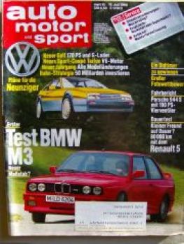 ams 15/1986 BMW M3 E30, Dauertest Renault 5