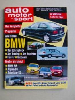 ams 24/1993 BMW M3, Alpina B3, Schitzer S3,Lexus GS300