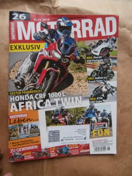 Motorrad 26/2015 Ducati 959 Panigale, Indian Scout Sixty,KTM 690 Duke,Honda CRF 1000 L Africa Twin,