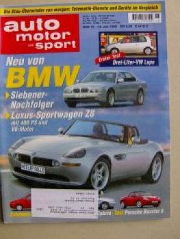 ams 15/1999 BMW Z8 E52, Porsche Boxster S, VW 3L TDI Lupo