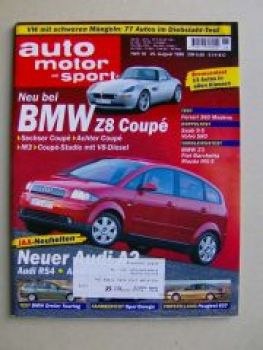 ams 18/1999 BMW Z8 E52,A2, E46 Touring,Z3, MX-5,F360 Modena