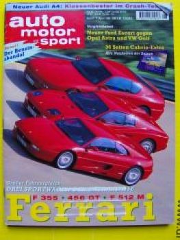 ams 8/1995 Ferrari F355 456GT F512M, BMW 740i E38,LS400