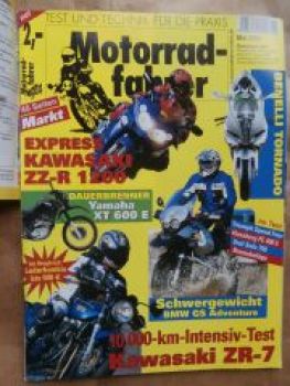 Motorradfahrer 5/2002 Triumph Speed Four, Kawasaki ZZ-R 1200, Benelli Tornado, Husaberg FE 400 E