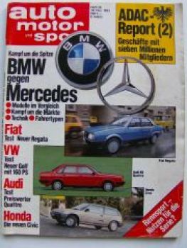 ams 26/1983 BMW 524td TAXI E28, Audi 80 Quattro,Fiat Regata