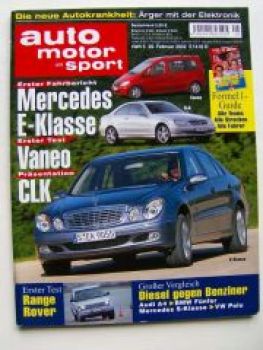 ams 5/2002 Range Rover,BMW 525d E39, 525i, CLK, Corolla 1.4