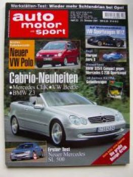 ams 23/2001 SL500 BR230, Morgan Aero8,BMW 325ti Compact E46