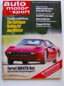 ams 23/1976 Ferrari 308GTB,Volvo 343DL,Aston Lagonda V8