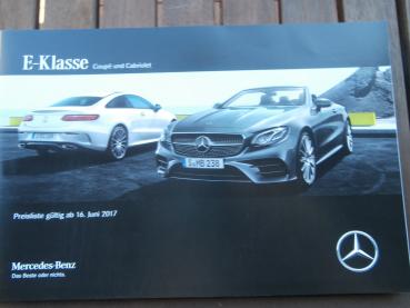 Mercedes Benz E-Klasse Coupé & Cabrio BR238 16. Juni 2017 E220d E200 E300 400 4Matic +Nightpaket