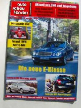 auto schau fenster 3/2002 Mercedes W211, SL BR230,Superb