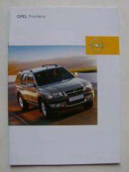 Opel Frontera Prospekt Juli 2003 NEU