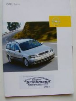 Opel Astra +ECO4 Prospekt November 2002 +Preise NEU