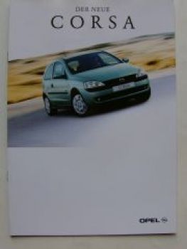 Opel Corsa C Prospekt Österreich September 2000
