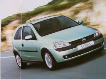 Opel Corsa C Prospekt Österreich September 2000