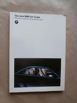 BMW 318is 320i 325i E36 Coupés +Preise +Farben/Polster +Sonderausstattungen Mappe März 1992