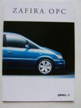 Opel Zafira A OPC Prospekt August 2001