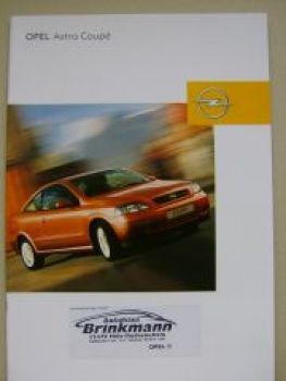 Opel Astra Coupè Prospekt Juni 2004 NEU