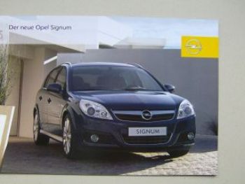 Opel Signum Prospekt Juni 2005 NEU