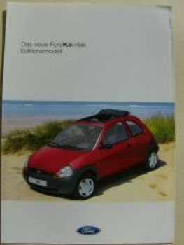 Ford Ka-ribik Editionsmodell Prospektblatt Oktober 2000