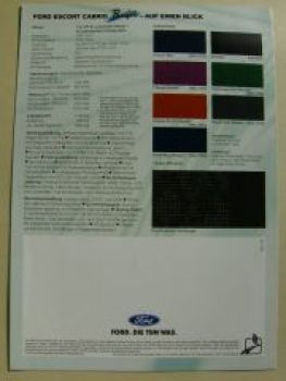 Ford Escort Cabriolet Pacific Prospekt Februar 1996